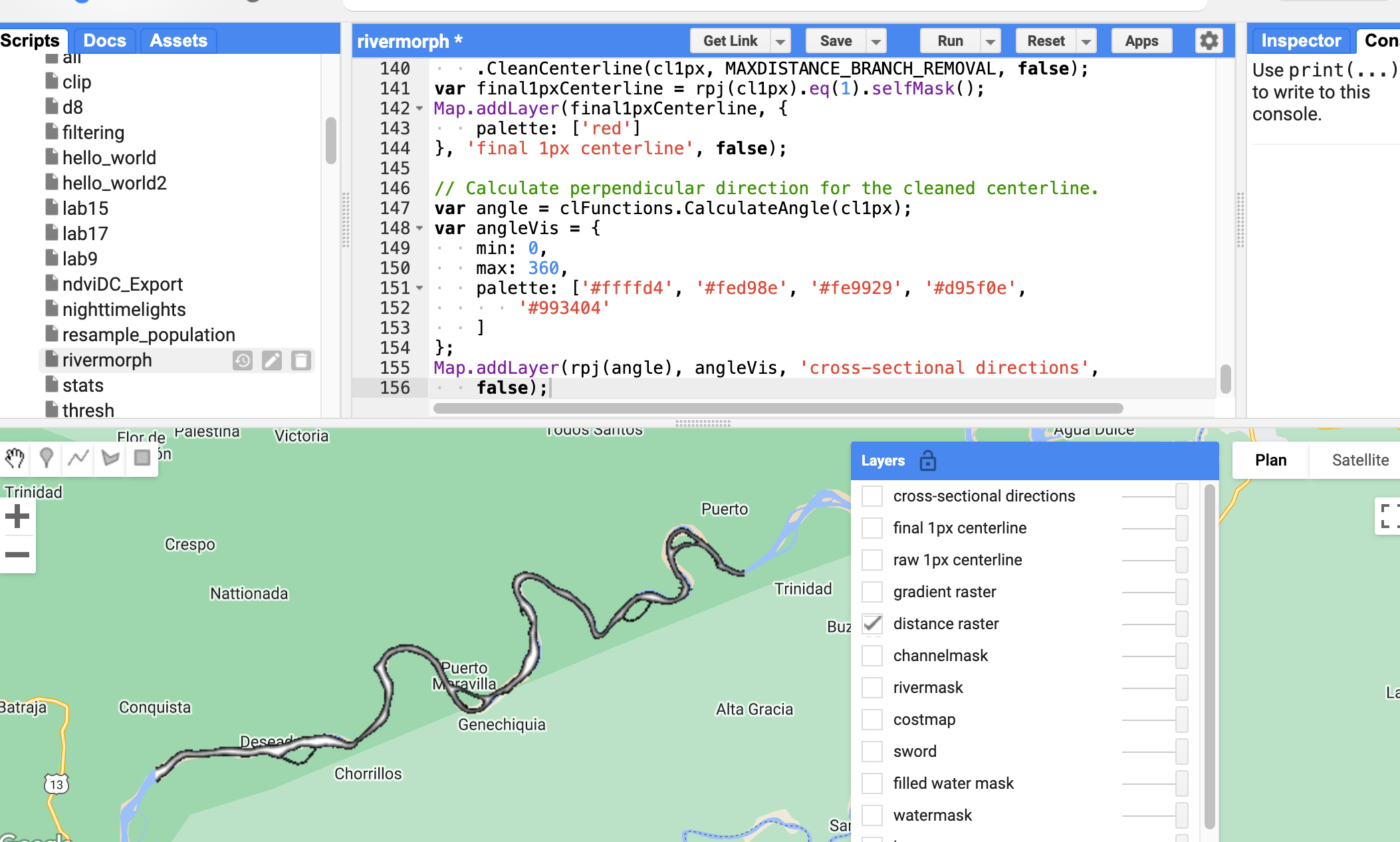Cross-sectional directions